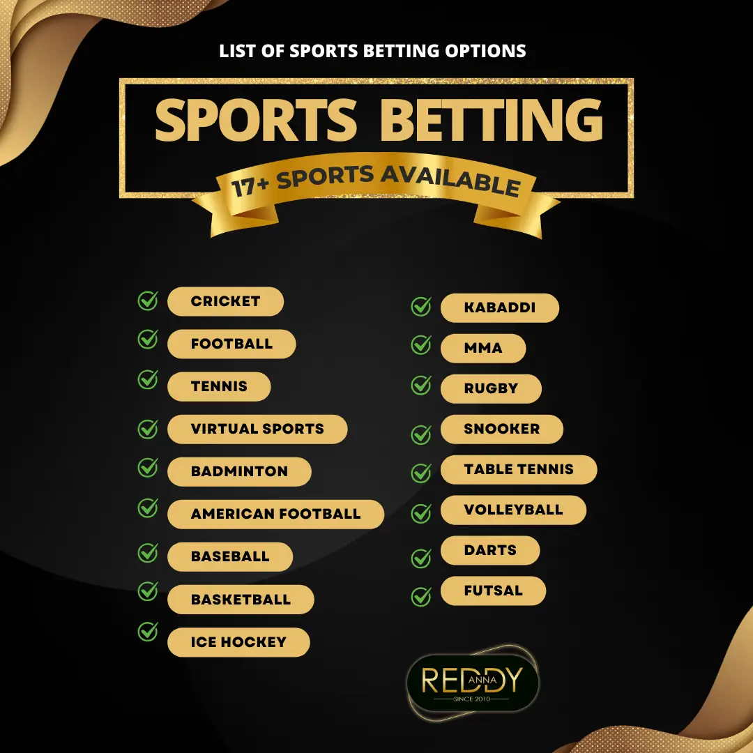list of sports betting options